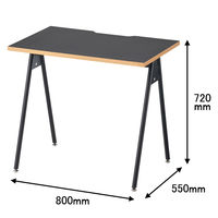 ジャーナルスタンダードファニチャー コンパスレッグデスク 平机 幅800×奥行550×高さ720mm ブラック 278292 1台（取寄品）