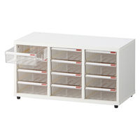 【セール】アスプルンド 木製ユニットキャビネット クリアケース深型トレー ホワイト 幅800×奥行395×高さ420mm 1台（取寄品）