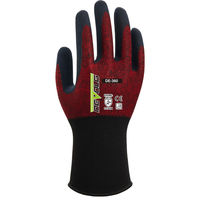 【天然ゴム背抜き手袋】 ウィード DEVOLG（ディヴォルグ） タッチパネル対応手袋 DE-360 レッド 1双