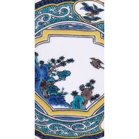 青郊 【九谷焼】豆皿名品コレクション 古九谷色絵壺花鳥図 MC-08-32p 32個（直送品）