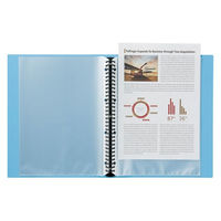 ジョインテックス リング式クリアーブック 青1冊 D051J-BL 1冊