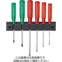 ピービ―スイスツールズ 6本組 クラシックハンドル ドライバーセット(マイナス・ポジドライブ) ホルダー付 ペーパーボックス入 245.CB（直送品）