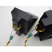 コンパル ロープ付・タイヤストッパー 4t車用 2個組 10110128 1個