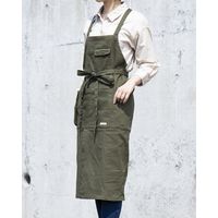 KANAMONO 2WAYラップロングエプロン カーキ FL-K 1個（直送品）