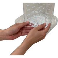 山善 YAMAZEN 回転式 コスメラック スクエア 幅223×奥行223×高さ327mm クリア YCR-22 1台（直送品）