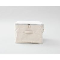 山善 YAMAZEN ナチュラルボックス フタ付 幅380×奥行250×高さ250mm コットンナチュラル YTC-TNBFL(CN) 1個（直送品）