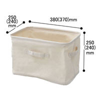 山善 ナチュラルボックス L 布製 綿 1個YTC-TNBOL(CN)