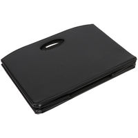 レザー調折りたたみ収納バスケット ブラック 1箱（12個入） スマイル