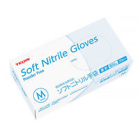【アウトレット】【使いきりニトリル手袋】ソフトニトリル手袋パウダーフリー 厚手 ブルー M 1箱（100枚入） 帝人フロンティア