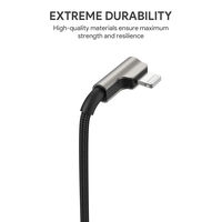 ライトニングケーブル 1m Type-C-Lightning Impulse LT Braided 90° CB-CL09-BK 1本 AUKEY