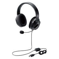 ヘッドセット 両耳 オーバーヘッド USB接続 40mmドライバ ブラック HS-HP30UBK エレコム 1個（直送品）