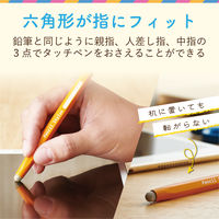 タッチペン スタイラスペン 鉛筆型 子供 タブレット iPad スマホ 茶色 小学生 中学生 P-TPENSBR エレコム 1個