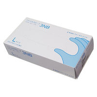 【使いきりニトリル手袋】 ファーストレイト ニトリルグローブ 3NB 粉なし ブルー L 1箱（100枚入）