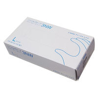 【使いきりニトリル手袋】 ファーストレイト ニトリルグローブ 3NW 粉なし ホワイト L 1箱（100枚入）