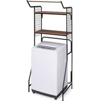 アイリスオーヤマ ハンガーバー付きスタイルランドリーラック ブラック HSLR-695 1台