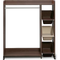 アイリスオーヤマ ワードローブキッズトイハウスラック ウォールナットブラウン WKTHR-3 1台（直送品）