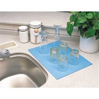 ふんわり水切りマット ブルー _ 1枚 ボンスター販売（直送品）