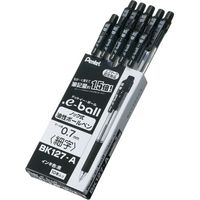 ぺんてる ドット・イー ボール０．７ BK127-A 黒 10本　1箱（直送品）