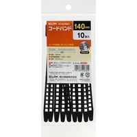 朝日電器 コードバンド CB-N03P(BK) 10本　1袋（直送品）