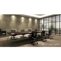 【組立設置込】プラス インテオ 会議テーブル 配線口無 スクエア形 中間ポール脚 抗菌 3200×1200×720mm DE/P 1台（直送品）