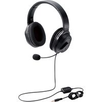 ヘッドセット 両耳 オーバーヘッド 4極ミニプラグ接続 40mmドライバ ブラック HS-HP30TBK エレコム 1個（直送品）