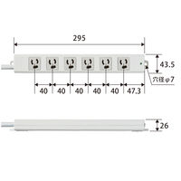 延長コード 電源タップ ハーネスプラグ 1m 3ピン 6個口 マグネット 抜け止め T-WHRM3610LG/RS エレコム 1個