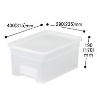 サンカ オンボックス  収納 ボックス M クリア NOB-MCL 1セット（4個:1個×4）