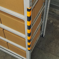 【コーナーガード】 アスクル 「現場のチカラ」 コーナーガード ストレート トラ柄 1セット（10本：2本入×5） オリジナル