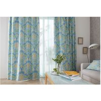 スミノエ デザインライフ カーテン ミックスブーケ V1324 1000×1780mm ブルー 4549781250571 1枚（直送品）