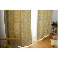 スミノエ デザインライフ カーテン ミックスブーケ V1323 1000×1350mm イエロー 4549781250533 1枚（直送品）