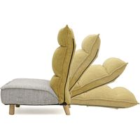 【軒先渡し】ヤマソロ Confi 木脚付 ソファ 幅680mm イエロー 83-641 1台（直送品）