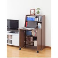 ファミリー・ライフ 木製ライティングデスク ブラウン 0390710 1台（直送品）