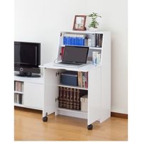 ファミリー・ライフ 木製ライティングデスク ホワイト 0390720 1台（直送品）