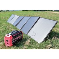 ポータブルソーラーパネル　120W出力　ピンバン用ソーラーパネル充電器　USB出力付　LPEーSO120　1個　日動工業