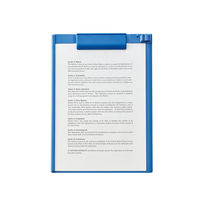 抗菌クリップボードA7940-8 ブルー 1箱（10枚入）