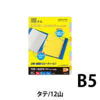 コクヨ カラー仕切カード（ファイル用） B5タテ 2穴　12山+扉 シキ-81 1セット（10組）