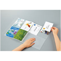 コクヨ ポストカードファイルα<ノビータα> 透明 台紙枚 ラ-NF400T 1セット(10冊)