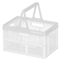 【折りたたみコンテナ】 天馬 Profix 折りたたみバスケットL_ホワイト 811000816 1個