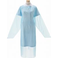 山崎産業 Cポリガウン(未滅菌)袖付エプロン指フック SD796-00FX-MB 1セット(200枚:20枚入×10箱)