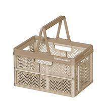 【折りたたみコンテナ】 天馬 Profix 折りたたみバスケットL_ベージュ 811000817 1セット（5個：1個×5）