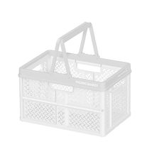 【折りたたみコンテナ】 天馬 Profix 折りたたみバスケットL_ホワイト 811000816 1セット（5個：1個×5）