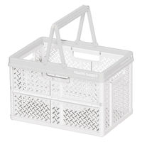 【折りたたみコンテナ】 天馬 Profix 折りたたみバスケットM_ホワイト 811000813 1セット（5個：1個×5）