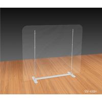 ムサシ・トレイディング・オフィス 飛沫防止パーテーション 自立型 簡易遮蔽フィルム W65 H55cm SSF-650H 1台（直送品）