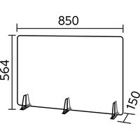 アーテック 飛沫防止パネルパーテーションセット　特大　51450　拡張用 机上 1セット（本体1枚　スタンド3枚）（直送品）