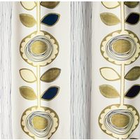 スミノエ デザインライフ セミオーダー カーテン サンフラワー 幅1200×丈2250mm アイボリー １セット(2枚入)（直送品）