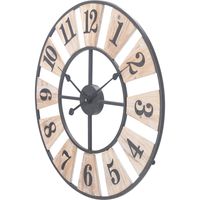 不二貿易 掛時計 アナログ時計 ウッドデッキ 木目調 72702 1個（直送品）