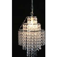 不二貿易 シャンデリア 1灯 BS284-453 幅270×奥行270×高さ400mm クリア 94454 1個（直送品）