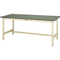 【車上渡し】山金工業 500シリーズ ワークテーブル 耐荷重500kg 塩ビシート天板 幅1500×奥行900×高740mm グリーン 1台（直送品）