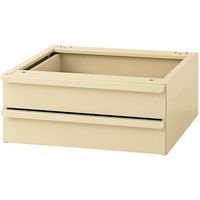 【車上渡し】山金工業 スーパー ワークテーブル 耐荷重3t キャビ2段 塩ビ天板 幅1200×奥行750×高740mm GRN×IV 1台（直送品）