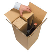 【100サイズ】一升瓶用宅配箱4本用 縦238×横235×高さ445mm 1梱包（5枚入） 749240 スマイル